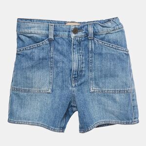 Gucci Kids Blue Cat Embroidered Denim Shorts 8 Yrs